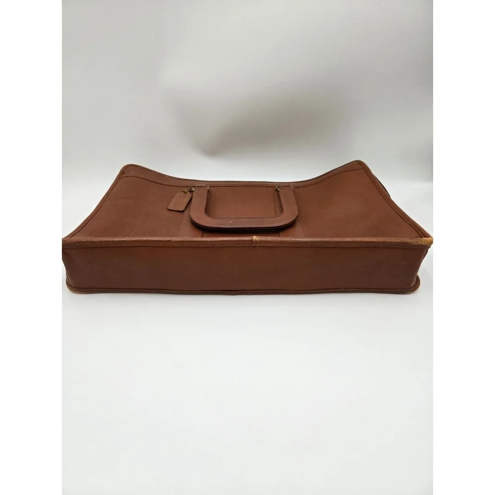 Vintage Coach Embassy Briefcase 5090‎ British Tan Leather Messenger Bag USA Made